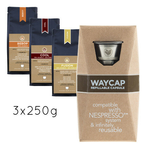 WayCap Basic Trio 250 - 1 capsule + 3 coffee 250g