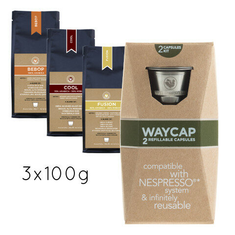 WayCap Complete Trio 100 - 2 capsules + 3 coffee 100g